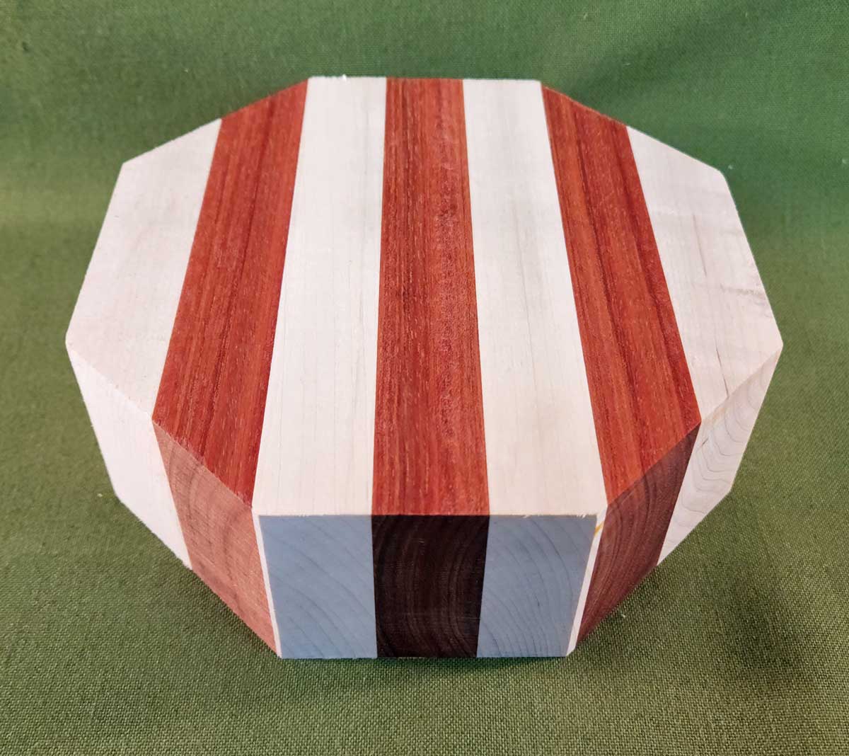 Bowl #399 - Maple & Bloodwood Striped Segmented...